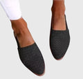 Women's Breathable Woven Slingback Flats with Adjustable Strap for Summer Comfort