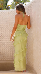 Draped Flowing Maxi Dress for Women