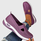 Women's Breathable Knitted Orthopaedic Slip-On Shoes with Cushioned Sole for All-Day Comfort