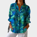 Women's Vibrant Airy Printed Blouse for Effortless Style