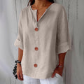 Cotton Linen Relaxed Fit Blouse for Women – Effortless Summer Style