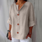 Cotton Linen Relaxed Fit Blouse for Women – Effortless Summer Style