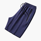 Men's Lightweight Summer Shorts with Adjustable Drawstring Waist and Secure Zipper Pockets