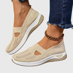Women's Orthopaedic Slip-On Shoes with Breathable Knitted Upper and Cushioned Sole for All-Day Support