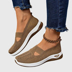 Women's Breathable Knitted Orthopaedic Slip-On Shoes with Cushioned Sole for All-Day Comfort