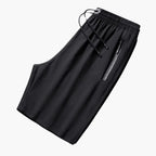 Men's Lightweight Summer Shorts with Adjustable Drawstring Waist and Secure Zipper Pockets