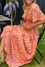 Floral Sleeveless Dress for Women – Flowing Design with Defined Waist for Spring and Summer