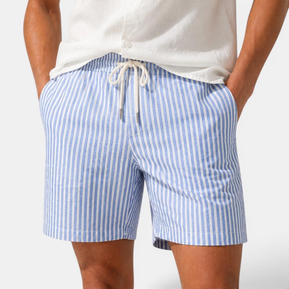 Men's Timeless Striped Summer Shorts for Effortless Style