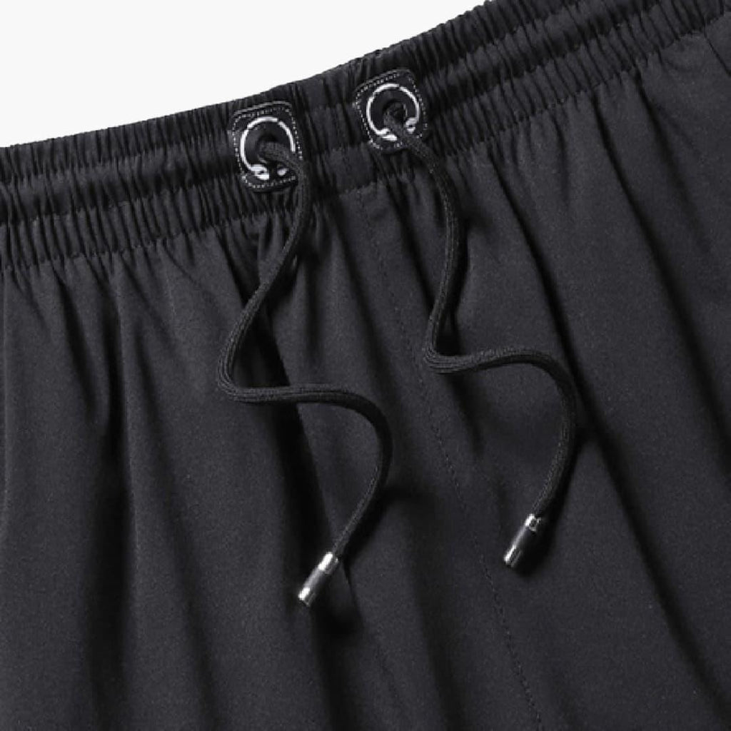 Men's Lightweight Summer Shorts with Adjustable Drawstring Waist and Secure Zipper Pockets
