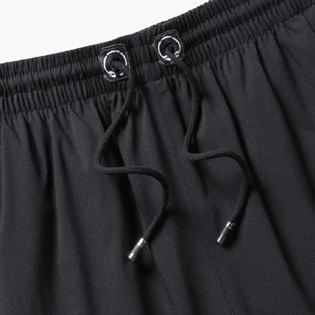 Men's Lightweight Summer Shorts with Adjustable Drawstring Waist and Secure Zipper Pockets