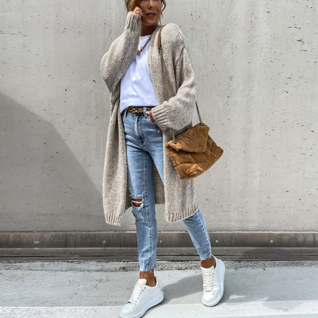Relaxed Fit Soft Knit Cardigan for Women