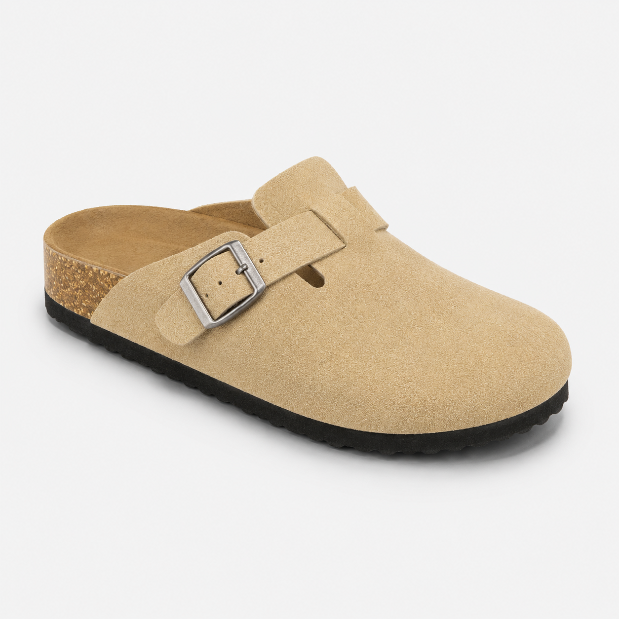 Women's Buckle Clog Sandals with Contoured Footbed Brindle & Balance
