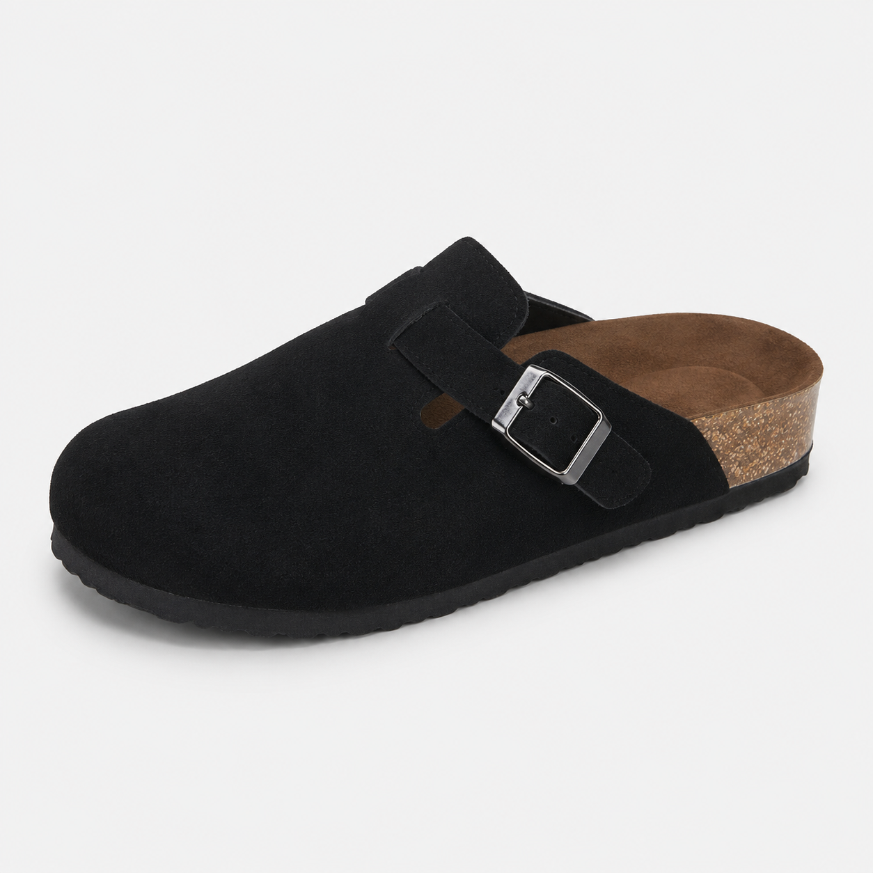 Women's Buckle Clog Sandals with Contoured Footbed Brindle & Balance