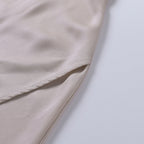 Women's Elegant V-neck Maxi Dress with Pleated Details