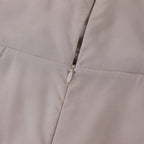 Women's Elegant V-neck Maxi Dress with Pleated Details