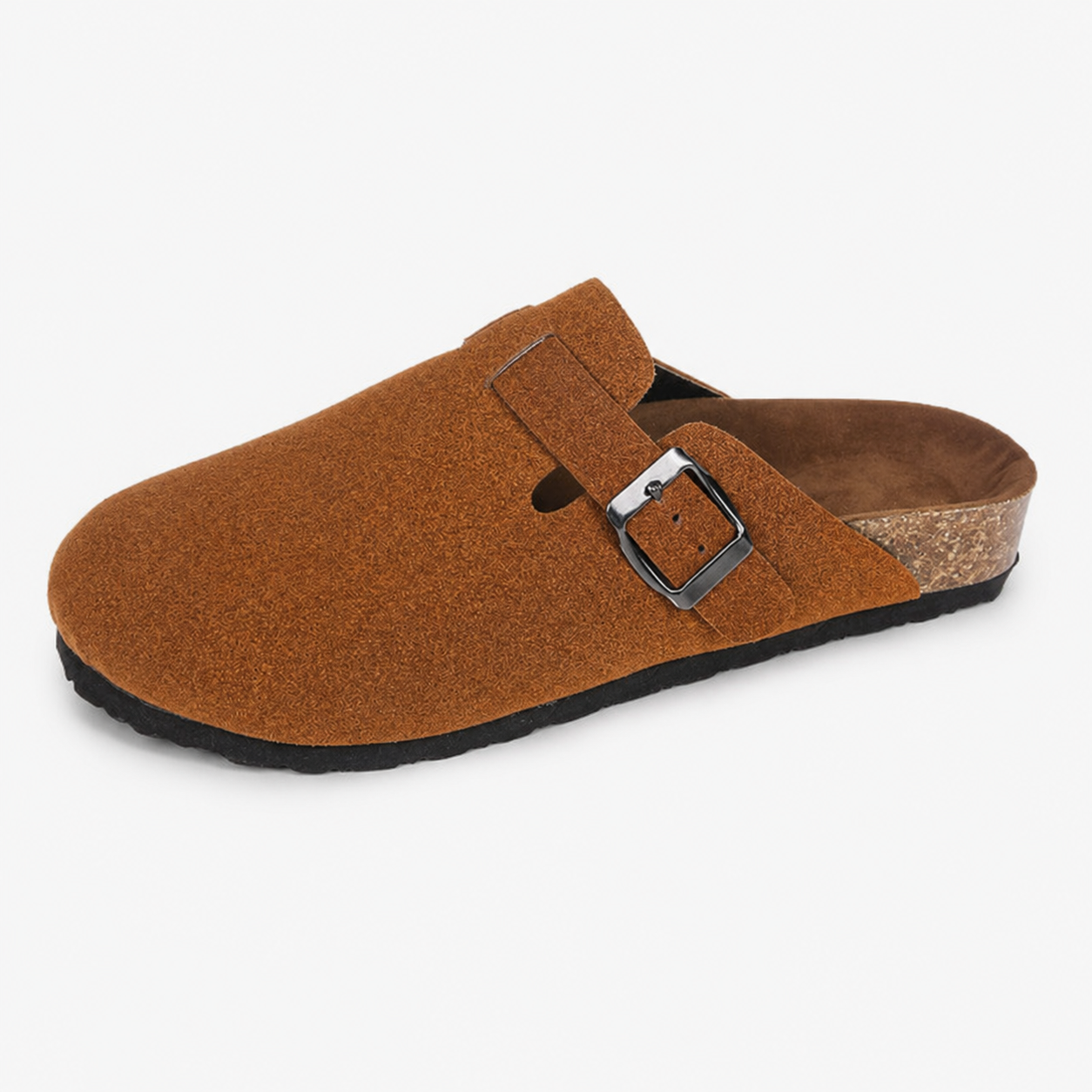 Women's Buckle Clog Sandals with Contoured Footbed Brindle & Balance