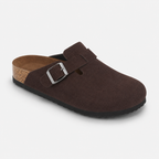 Women's Buckle Clog Sandals with Contoured Footbed Brindle & Balance