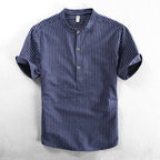 Smart Striped Button Up Shirt for Everyday Wear
