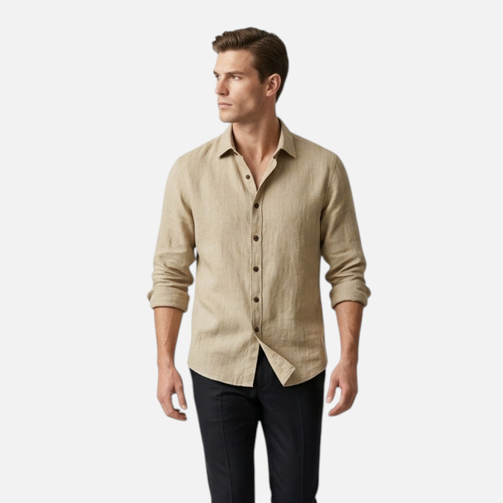 Heritage Cotton Men’s Long Sleeve Shirt SnugBubs Australia