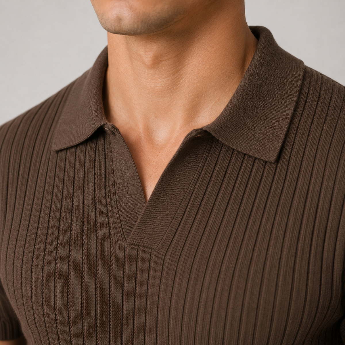 Lightweight Breathable Knit Polo Shirt for Men