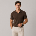 Lightweight Breathable Knit Polo Shirt for Men