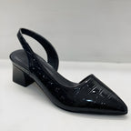 Pointed Toe Slingback Flats for Women with Low Heel Design