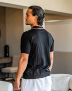 Knit Polo Shirt for Men Lightweight Breathable Smart Casual Style