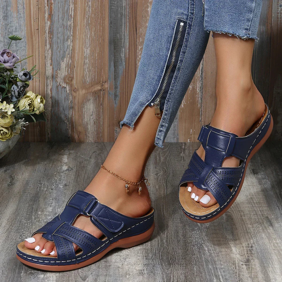 Premium Women’s Orthopedic Wedge Sandals for Elegant Comfort and Support