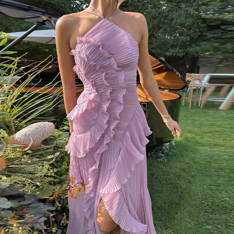 Elegant Women’s Sleeveless Backless Maxi Dress