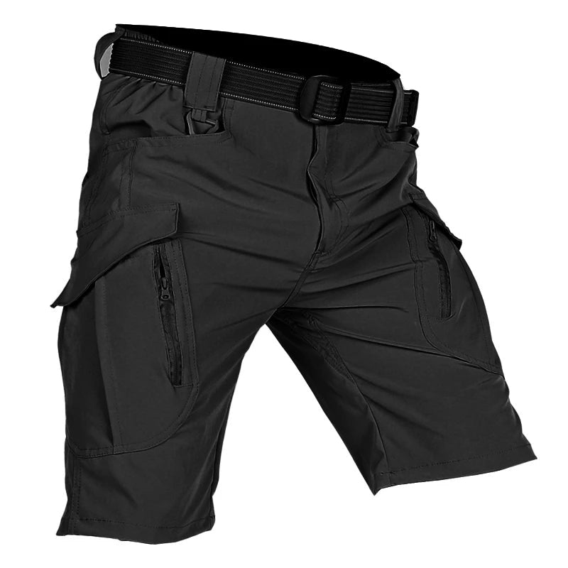 Tactical Cargo Shorts for Men with Adjustable Waistband and Multiple Pockets