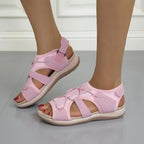 Sporty Women's Summer Sandals with Velcro Closure and Lightweight Comfort Sole