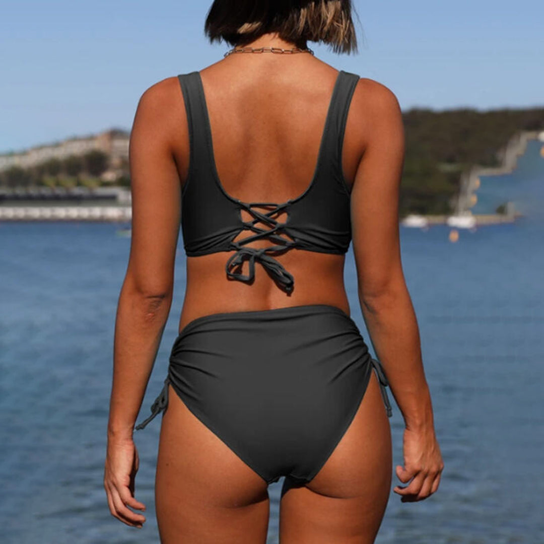 Stylish Women's Two-Piece Bikini with Trendy Design and Quick-Drying Fabric