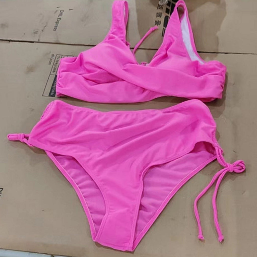 Stylish Women's Two-Piece Bikini with Trendy Design and Quick-Drying Fabric