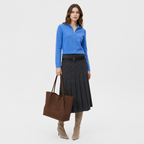 Women’s Spacious Soft Suede Tote Bag for Effortless Everyday Style