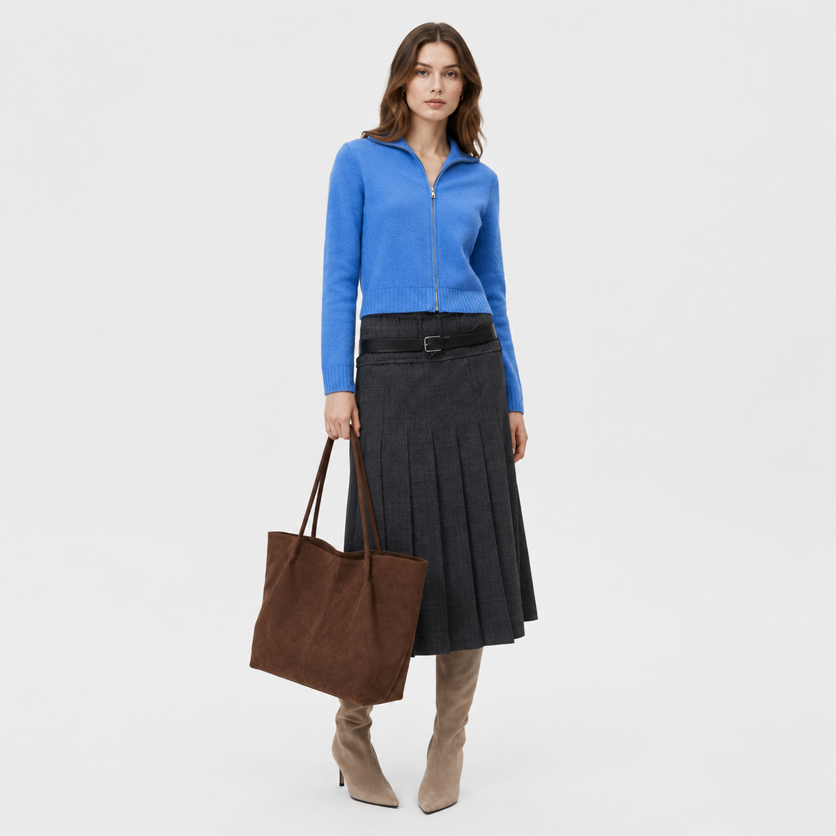 Women’s Spacious Soft Suede Tote Bag for Effortless Everyday Style