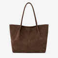 Women’s Spacious Soft Suede Tote Bag for Effortless Everyday Style