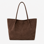 Women’s Spacious Soft Suede Tote Bag for Effortless Everyday Style