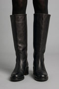 Mid-Calf Orthopaedic Boots for Women with Rounded Toe and Block Heel for Autumn Wear