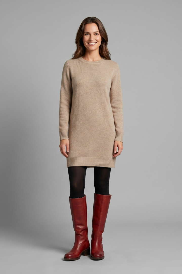 Mid-Calf Orthopaedic Boots with Rounded Toe and Block Heel for Autumn Wear