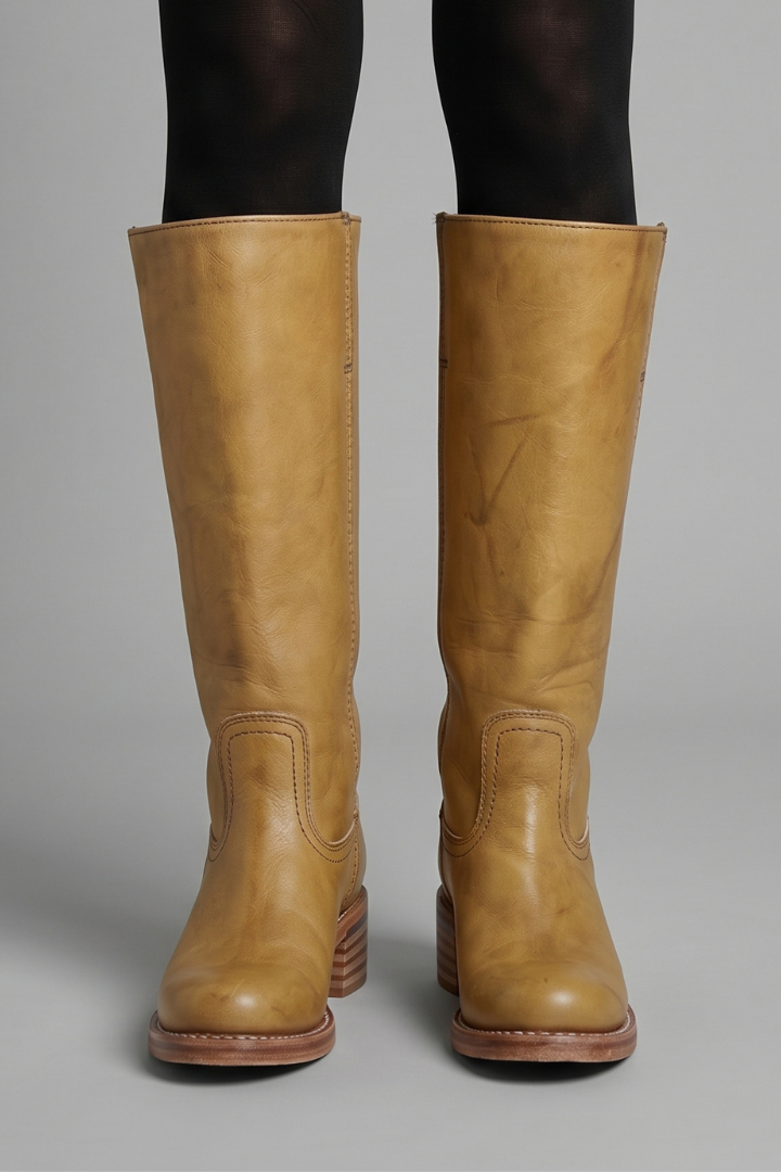 Mid-Calf Orthopaedic Boots for Women with Rounded Toe and Block Heel for Autumn Wear