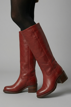 Mid-Calf Orthopaedic Boots for Women with Rounded Toe and Block Heel for Autumn Wear