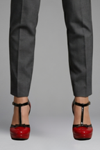 Women's Structured Orthopaedic Heels with T-Strap Design and Elevated Platform for Formal Events