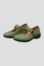 Orthopaedic Mary Jane Flats for Women with Strap Closure and Cutout Design for Everyday Comfort