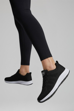 Women's Lace-Up Orthopaedic Walking Shoes with Breathable Knit Mesh Upper and Cushioned Sole