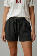 Relaxed Fit Women's Shorts with Adjustable Drawstring Waist and Side Pockets