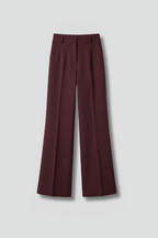 High Waist Straight Leg Trousers for Women with Pull-On Design