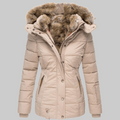 Women's Slim Fit Hooded Parka with Detachable Fur Trim for Cold Weather