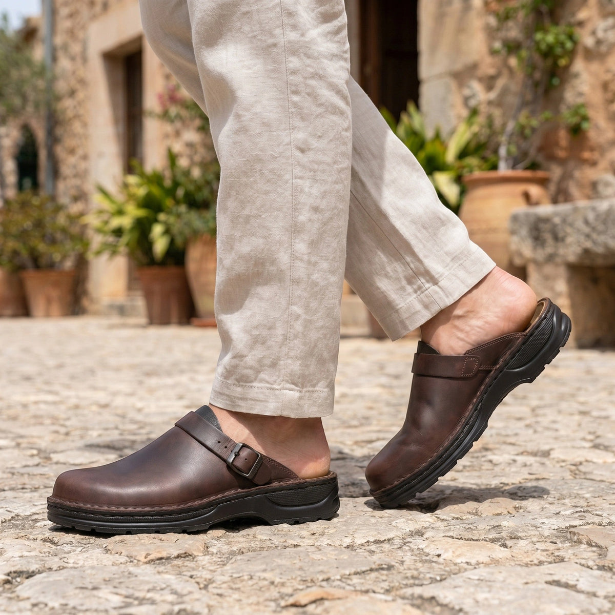 Men's Casual Slip-On Clogs for Everyday Comfort Brindle & Balance