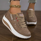 Women's Lace-Up Sneakers with Supportive Sole and Breathable Design