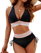 Women’s Tummy-Control Bikini with Adjustable Straps and Modern Design